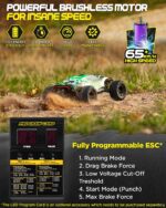 Carro Control RC 1:10 Scale Brushless RC Cars 65+ km/h Speed - Boys Remote Control Car 4x4 Off Road Monster Truck Electric - All Terrain Waterproof Toys for Kids and Adults -2 Body Shells + Connector for 30+ Mins Play - Imagen 6