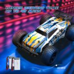 Carro Control RC - Holyton Coches a control remoto a escala 1:10 a control remoto de 48+ KM/H de alta velocidad 40+ min Play, 4WD todo terreno, monstruo camión todoterreno para adultos y niños, vehículo de camión a control remoto, 2 baterías de juguete de regalo para niños - Imagen 8