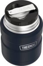 THERMOS Stainless King - Tarro de alimentos aislado al vacío con cuchara, 16 onzas, azul medianoche - Imagen 5