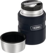 THERMOS Stainless King - Tarro de alimentos aislado al vacío con cuchara, 16 onzas, azul medianoche - Imagen 4