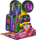Monster Jam, Fuerza oficial de Grave Digger Freestyle, auto de control remoto, juguetes de camión monstruo para niños y adultos, escala 1:15 - Imagen 3
