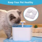 Caja de Filtros de repuesto para fuente de agua automática para gatos y perros de 2,5 l, dispensador de agua de perro, carbón activado reemplaza filtro para fuente - Imagen 4