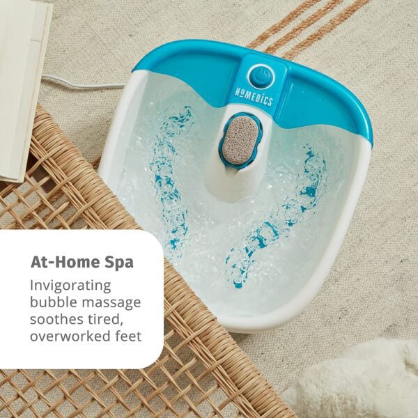 HoMedics Bubble Mate Foot Spa, baño de pies con control táctil con burbujas vigorantes y a prueba de salpicaduras, nodos de masaje elevados y piedra pómez extraíble - Imagen 2
