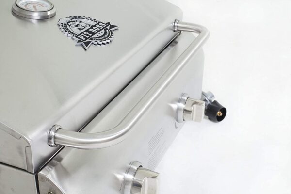 Parrilla Pit Boss con 2 hornillas portátil LP de acero inoxidable, Acero inoxidable - Imagen 2