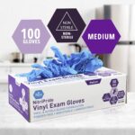 MEDITEX - Guantes sintéticos para examen de mezcla de vinilo-nitrilo, sin polvo, sin látex y sin goma, guantes de protección no estériles y de un solo uso para uso médico, cocina, limpieza y más - Imagen 5