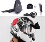 Limpiaparabrisas eléctrico para casco de motocicleta universal, impermeable, ligero, duradero, automático, larga resistencia, fácil instalación, práctico limpiaparabrisas para casco de moto y vehículo - Imagen 3