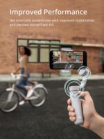 DJI OM 5 - Estabilizador de cardán para teléfono inteligente, cardán de 3 ejes, varilla de extensión integrada, portátil y plegable, cardán Android y iPhone con ShotGuides, estabilizador de vlogging, YouTube TikTok Video, gris - Imagen 5