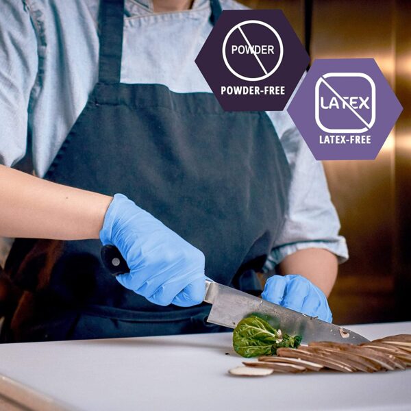 MEDITEX - Guantes sintéticos para examen de mezcla de vinilo-nitrilo, sin polvo, sin látex y sin goma, guantes de protección no estériles y de un solo uso para uso médico, cocina, limpieza y más - Imagen 2