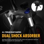 Heybike Mars Bicicleta eléctrica plegable de 20 x 4.0 pulgadas con motor de 500 W, batería extraíble de 48 V 12.5 AH, amortiguador Shimano de 7 velocidades y doble amortiguador para adultos - Imagen 7