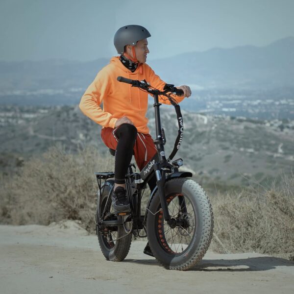 Heybike Mars Bicicleta eléctrica plegable de 20 x 4.0 pulgadas con motor de 500 W, batería extraíble de 48 V 12.5 AH, amortiguador Shimano de 7 velocidades y doble amortiguador para adultos - Imagen 2