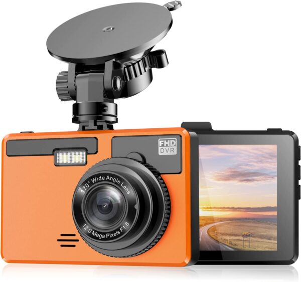 Cámara de salpicadero Full HD 1080P con 3 cubiertas coloridas, cámara de salpicadero de coche, cámara de control de visión nocturna de 170° gran angular para coches, DVR de coche con sensor WDR/G, detección de movimiento/modo de estacionamiento - Imagen 2