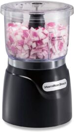 Hamilton Beach (72850) - Mini cortador de alimentos, 3 tazas, eléctrico, color negro