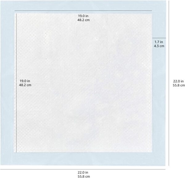 Amazon Basics Alfombrillas para el entrenamiento urinario de perros y cachorros con 5 capas y con superficie de secado rápido a prueba de fugas, regular (56 x 56 cm), paquete de 100 - Imagen 5