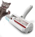 Rodillo removedor de pelo para mascotas, removedor de piel de perro y gato con base autolimpiante, herramienta eficiente de eliminación de vello de animales, perfecto para muebles, sofá, alfombra, asiento de coche, rojo