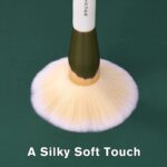 Brush Master Juego de 10 brochas de maquillaje profesionales Kabuki Foundation sombra de ojos, mezcla de rubor, kit de cosméticos de cara completa con juego de brochas de maquillaje con soporte - Imagen 7