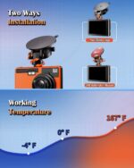 Cámara de salpicadero Full HD 1080P con 3 cubiertas coloridas, cámara de salpicadero de coche, cámara de control de visión nocturna de 170° gran angular para coches, DVR de coche con sensor WDR/G, detección de movimiento/modo de estacionamiento - Imagen 4