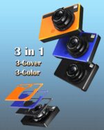 Cámara de salpicadero Full HD 1080P con 3 cubiertas coloridas, cámara de salpicadero de coche, cámara de control de visión nocturna de 170° gran angular para coches, DVR de coche con sensor WDR/G, detección de movimiento/modo de estacionamiento - Imagen 3