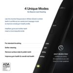Cepillo de dientes AquaSonic Black Series, ultrablanqueador, 8 cabezales de cepillo DuPont y funda de viaje incluidos, motor ultrasónico de 40.000 VPM y carga inalámbrica, 4 modos con temporizador inteligente, cepillo de dientes eléctrico moderno - Imagen 5