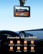 Cámara de salpicadero Full HD 1080P con 3 cubiertas coloridas, cámara de salpicadero de coche, cámara de control de visión nocturna de 170° gran angular para coches, DVR de coche con sensor WDR/G, detección de movimiento/modo de estacionamiento - Imagen 6