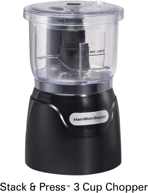 Hamilton Beach (72850) - Mini cortador de alimentos, 3 tazas, eléctrico, color negro - Imagen 9
