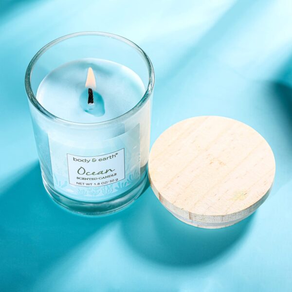 Regalos de spa para mujeres, juego de baño y cuerpo con caja de regalo de spa perfumada en el océano, incluye vela perfumada, crema corporal, crema de manos, barra de baño y bomba, juego de 5 piezas, juego de regalos de San Valentín para mujeres. - Imagen 8