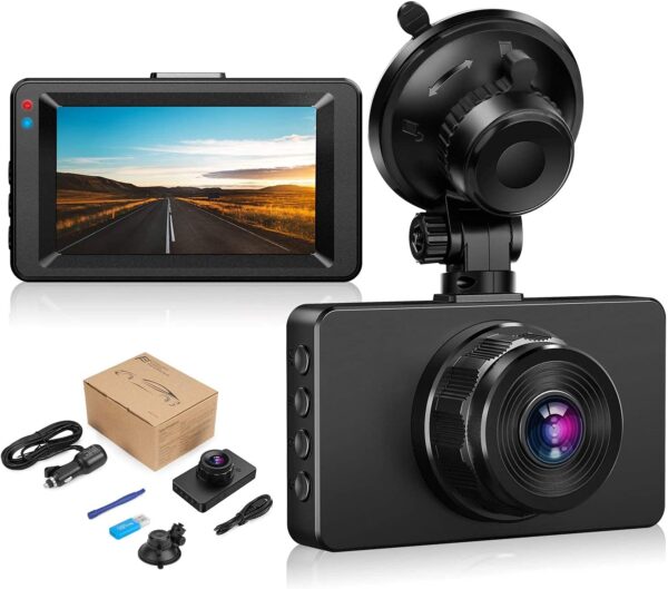 Dashcam-Cámara de salpicadero para coches 1080P Full HD DVR cámara de salpicadero de 3 pulgadas IPS pantalla grabadora de conducción 170° gran angular visión nocturna G-sensor grabación bucle detección de movimiento monitor de estacionamiento - Imagen 2
