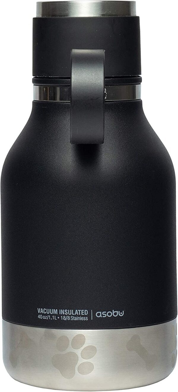 Recipiente para perros unido a una botella aislante de acero inoxidable (1 L) - Imagen 4