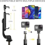 Selfie Stick de aleación de aluminio con control remoto inalámbrico desmontable y mini trípode para selfie Stick para iPhone 13 12 11 Pro Xs Max Xr X 8 7 6 Plus, Android Samsung Smartphonei, más - Imagen 7