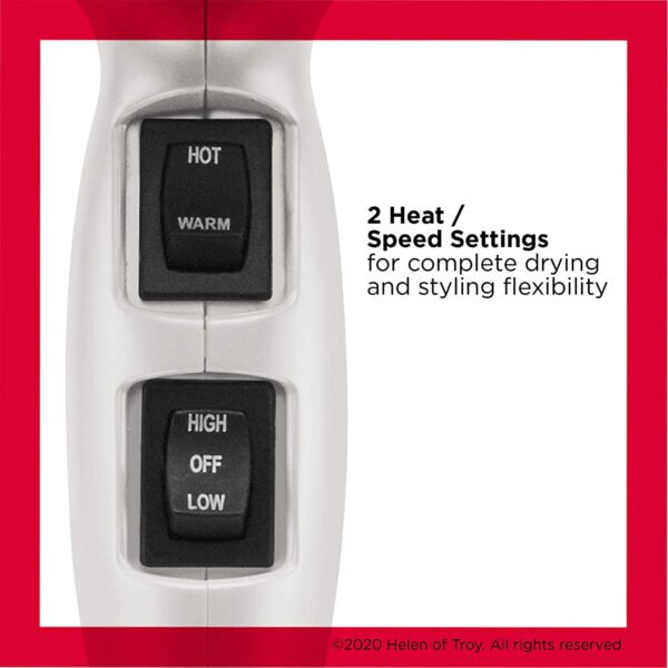 REVLON - Secador de pelo infrarrojo de 1875 vatios para una potencia máxima de secado, color blanco - Imagen 7