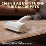 Rodillo removedor de pelo para mascotas, removedor de piel de perro y gato con base autolimpiante, herramienta eficiente de eliminación de vello de animales, perfecto para muebles, sofá, alfombra, asiento de coche, rojo - Imagen 9