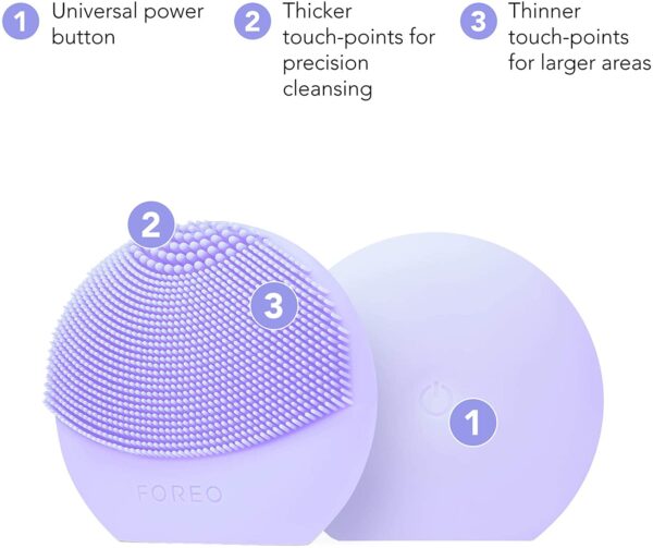 FOREO LUNA Play Plus 2 - Cepillo de limpieza facial de silicona y exfoliante facial, todo tipo de piel, para una piel limpia y saludable, mejora la absorción de productos para el cuidado de la piel facial - Imagen 6