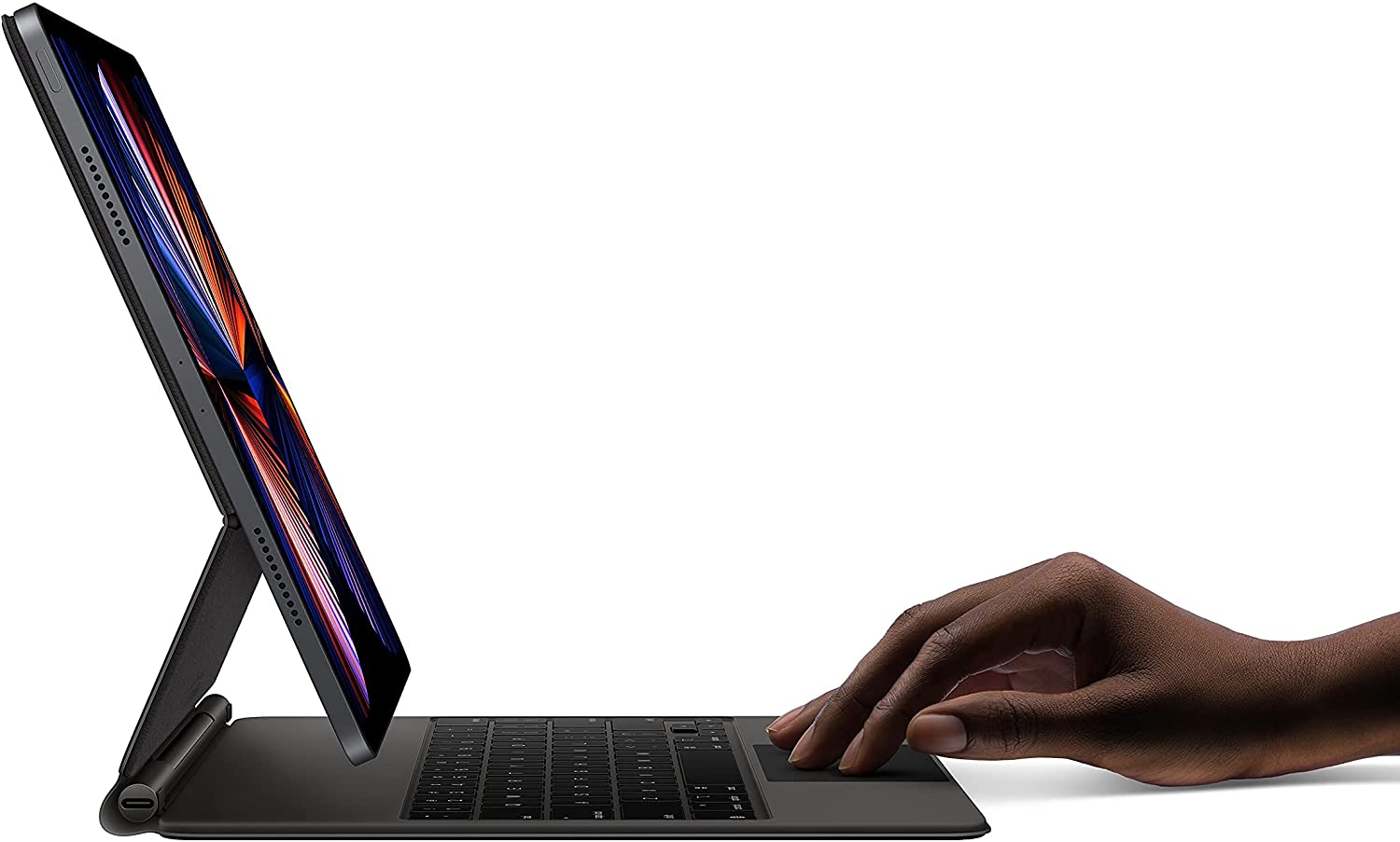 71xHNsCJl+S._AC_SL1500_ Apple Teclado Magic (para iPad Pro de 12,9 pulgadas - 5ª generación) - Inglés de EE. UU.- Negro (renovado) - Imagen 1