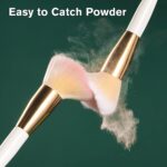 Brush Master Juego de 10 brochas de maquillaje profesionales Kabuki Foundation sombra de ojos, mezcla de rubor, kit de cosméticos de cara completa con juego de brochas de maquillaje con soporte - Imagen 4