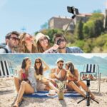 Selfie Stick de aleación de aluminio con control remoto inalámbrico desmontable y mini trípode para selfie Stick para iPhone 13 12 11 Pro Xs Max Xr X 8 7 6 Plus, Android Samsung Smartphonei, más - Imagen 8