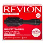 Revlon-Cepillo de aire caliente para secador de cabello y voluminizador de un solo paso, negro (el embalaje puede variar)