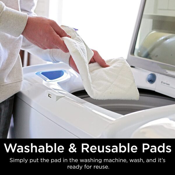 Limpiador de piso duro - Shark S3504AMZ - Limpiador de piso duro con 1 rectángulo y 1 cabeza de fregona triangular, vapor potente natural, fácil maniobrar, triángulo y rectángulo lavables, secado rápido, morado - Imagen 8