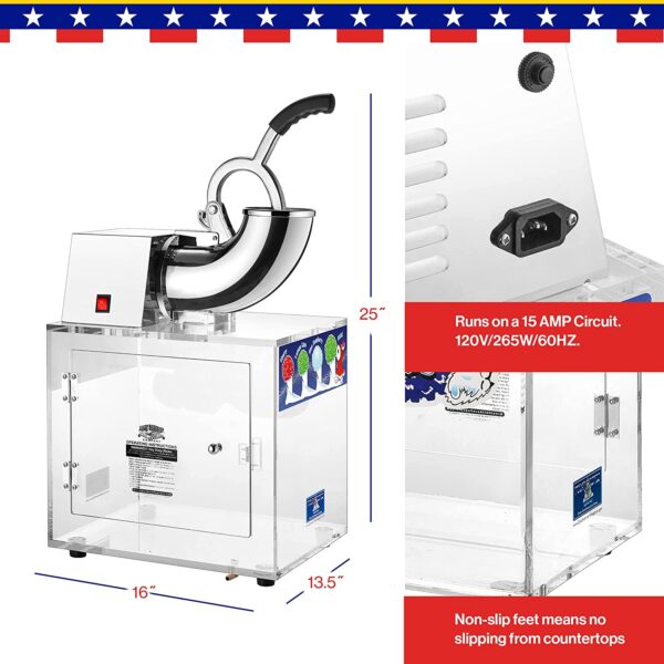 Máquina de cono de nieve de acrílico para cono de nieve-Great Northern Polar Blast - Imagen 3