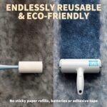 Rodillo removedor de pelo para mascotas, removedor de piel de perro y gato con base autolimpiante, herramienta eficiente de eliminación de vello de animales, perfecto para muebles, sofá, alfombra, asiento de coche, rojo - Imagen 8