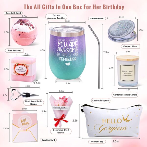 Regalo para ella, regalos de agradecimiento para mamá, regalos para el día de la madre, regalos para mejores amigos, regalos para mejorar pronto, regalos relajantes de cumpleaños, spa, regalo de vino, regalo inspirador, compañero de trabajo, esposa, hermana - Imagen 4