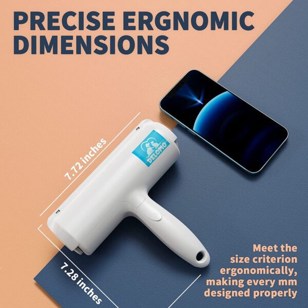 Rodillo removedor de pelo para mascotas, removedor de piel de perro y gato con base autolimpiante, herramienta eficiente de eliminación de vello de animales, perfecto para muebles, sofá, alfombra, asiento de coche, rojo - Imagen 10