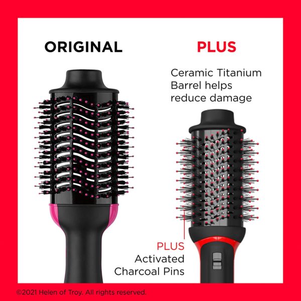 Revlon-Cepillo de aire caliente para secador de cabello y voluminizador de un solo paso, negro (el embalaje puede variar) - Imagen 4