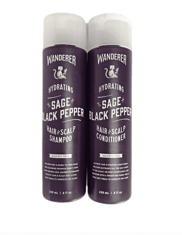 Shampoo y Acondicionador wanderer hydrating Savila y pimienta negra 8 fl oz - Imagen 2