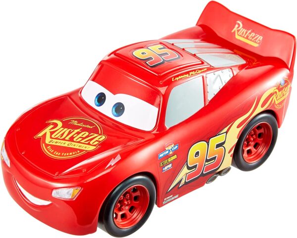 Disney Pixar Cars Track Talkers Lightning McQueen, 5.5 pulgadas, vehículos auténticos de películas favoritas para hablar y efectos de sonido, regalo divertido para niños a partir de 3 años - Imagen 2