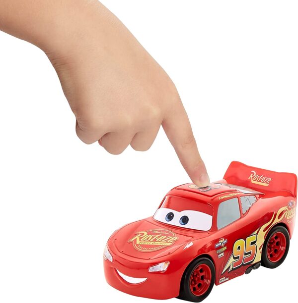 Disney Pixar Cars Track Talkers Lightning McQueen, 5.5 pulgadas, vehículos auténticos de películas favoritas para hablar y efectos de sonido, regalo divertido para niños a partir de 3 años - Imagen 3
