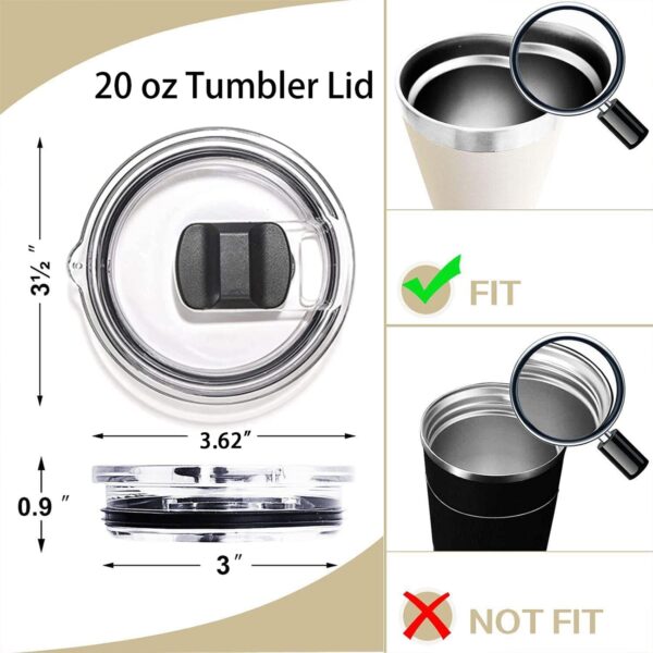 tapa magnética para vaso de 20 onzas y 30 onzas, compatible con YETI Rambler, Ozark Trail, Old Style Rtic y More - Cubierta magnética para vaso a prueba - Imagen 4