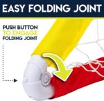 Mini juegos de portería de fútbol para niños, patio trasero + mini red interior y juego - PLAY DAY de pelota con bomba, juegos de portería de fútbol plegable portátil para niños y niños pequeños, 24 x 16 pulgadas - Imagen 2
