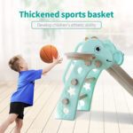 Juego de columpio y tobogán para niños con aro de baloncesto para niños, divertido juego de tobogán para interiores y exteriores, juego de juegos - Imagen 6
