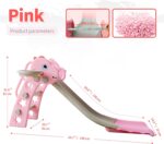 Juego de columpio y tobogán para niños con aro de baloncesto para niños, divertido juego de tobogán para interiores y exteriores, juego de juegos - Imagen 8