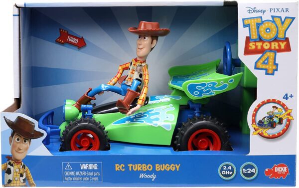 Disney Pixar Toy Story 4 Turbo Buggy con vehículo de control de radio Woody, 2.4 Ghz, 1: 24 - Imagen 9