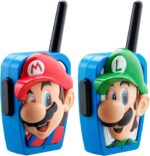 Super Mario Bros Walkie Talkies - Juguetes para niños, de largo alcance, radios de mano libres estáticas bidireccionales, diseñados para juegos en interiores o exteriores para niños a partir de 3 años